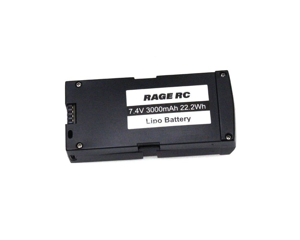 #RGR4465 Rage RC Stinger GPS 2S 7.4V 3000mAh Battery w/Case