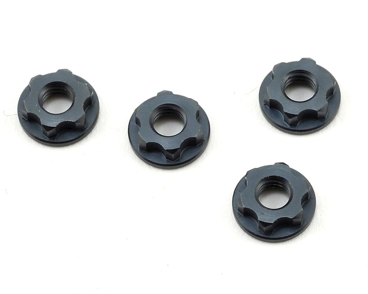 Tekno RC 7mm Serrated Wheel Nuts (Gun Metal) (4) #TKR6274