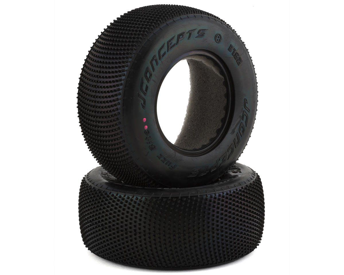 #3192-010 JConcepts Fuzz Bite Carpet Short Course Tire (2) (Pink)