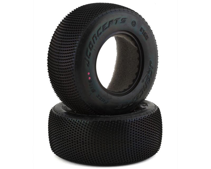 #3192-010 JConcepts Fuzz Bite Carpet Short Course Tire (2) (Pink)