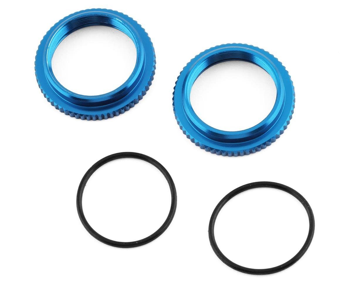 Team Associated 13mm Aluminum Shock Collars (Blue) #91928
