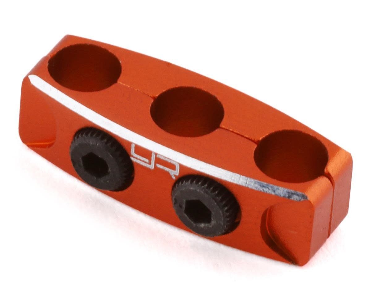 Yeah Racing 12-14AWG Aluminum Motor Wire Organizer Clamp (Orange) #YA-0487OR