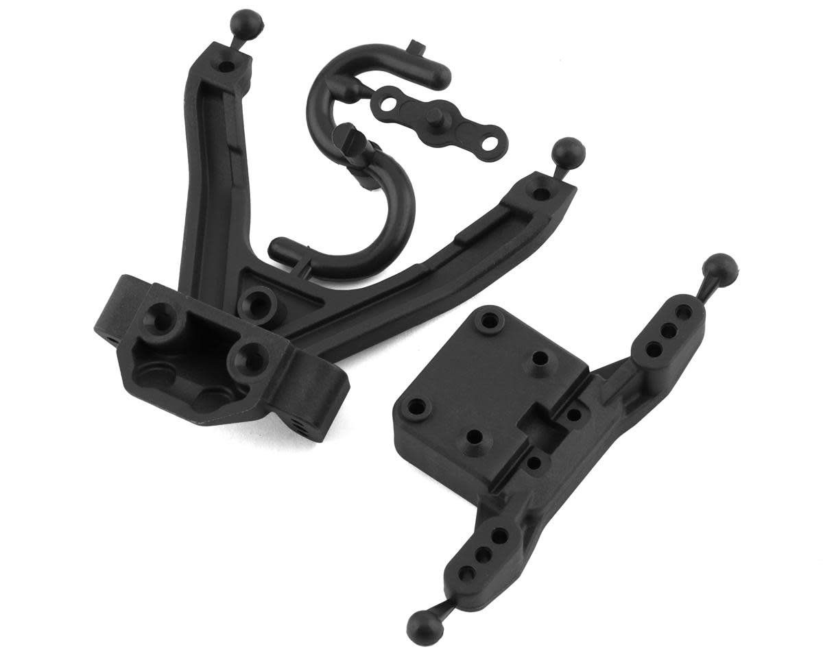 Team Associated RC10B6.3 Factory Team Front Top Plate &amp; Ball Stud Mount (Carbon) #91875