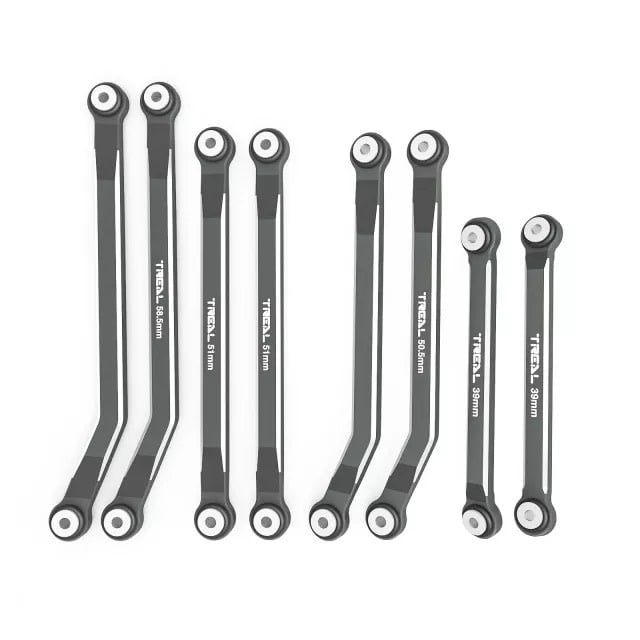 #X003AE3K7T TREAL High Clearance Link Set for Axial SCX24 (8pc) (Grey)