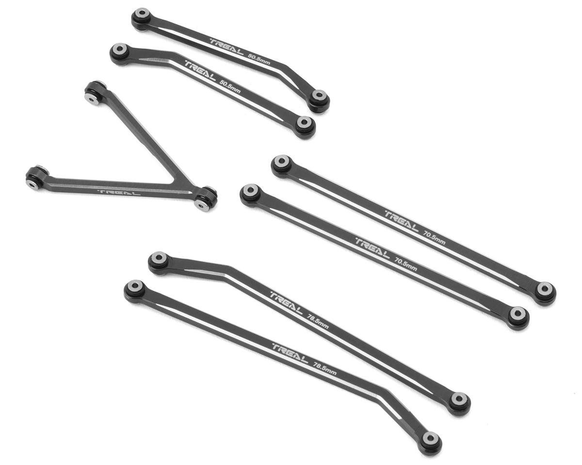 #X0037278P9 Treal Hobby Axial SCX24 Aluminum High Clearance Link Set (Titanium) (7) (Gladiator)