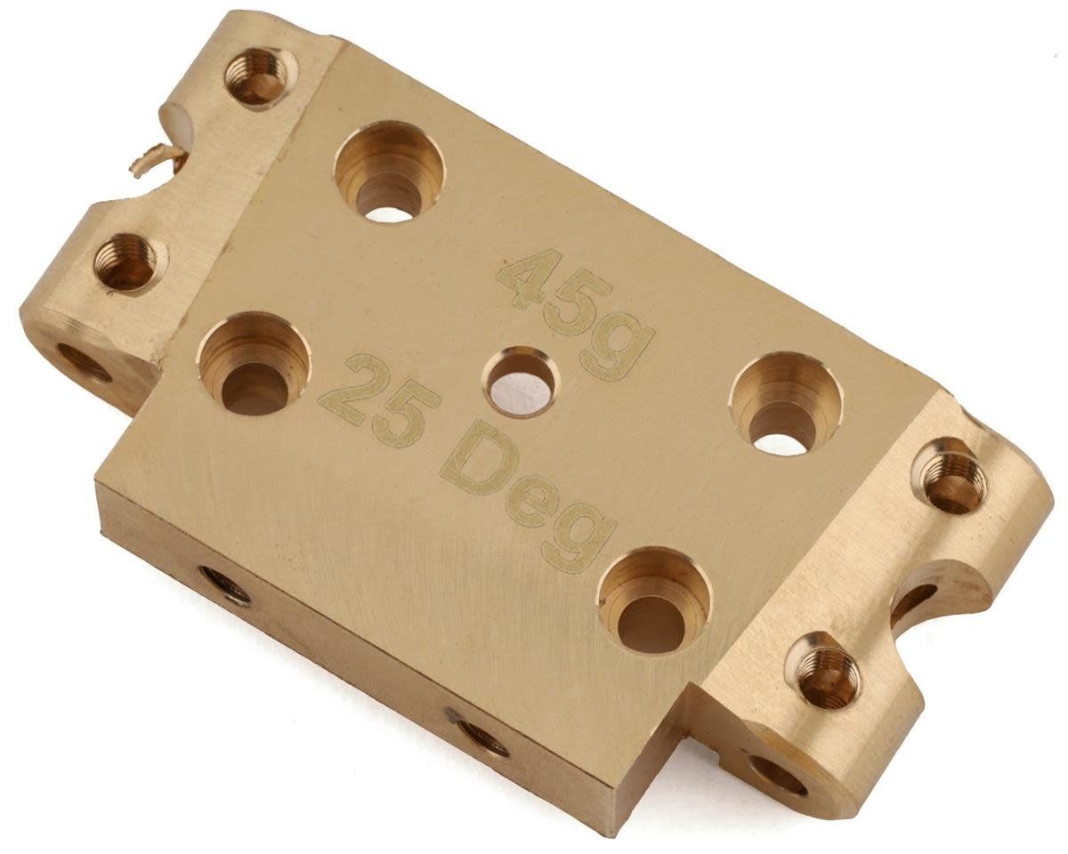 Team Associated DR10/SR10 Factory Team Brass Front Bulkhead (25°) #72007