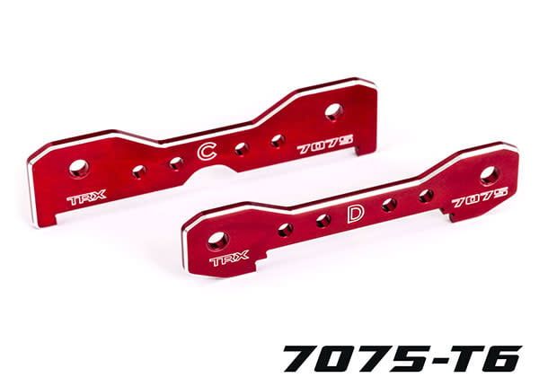 Traxxas Sledge Aluminum Rear Tie Bars (Red-Anodized) #9630R