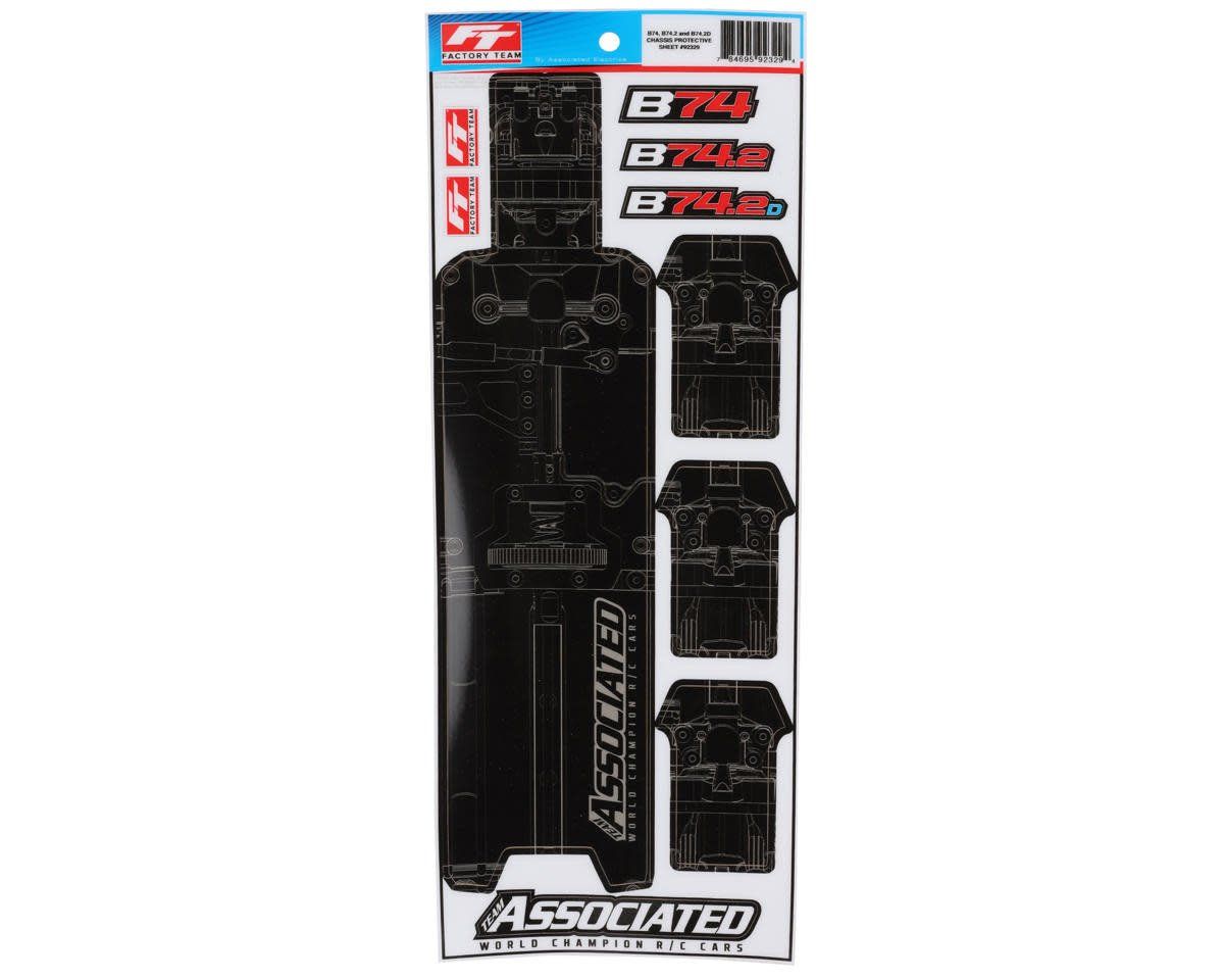 #92329 Team Associated RC10B74.2 FT Chassis Protector Sheet (1)