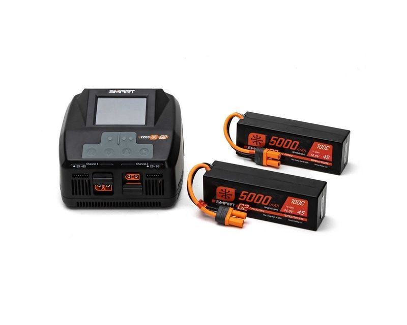 #SPMXG2PS8 Spektrum RC Smart G2 PowerStage 8S Bundle w/Two 4S Smart LiPo Batteries (5000mAh)