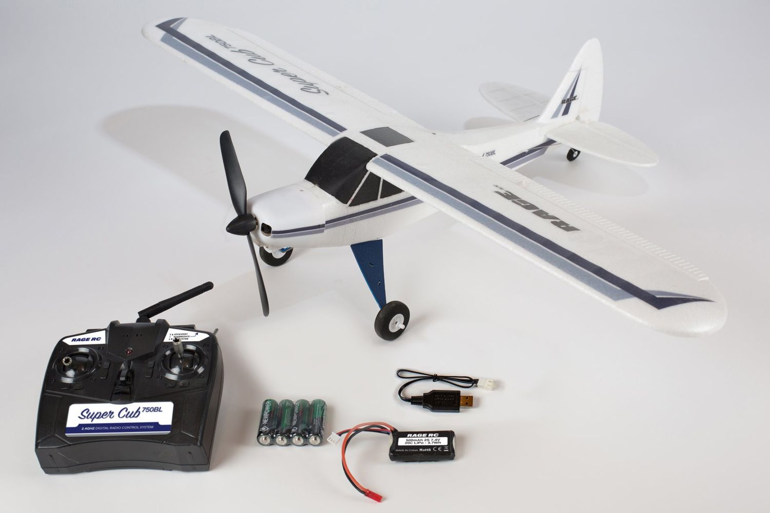 #RGRA1500 Rage RC Super Cub 750 Brushless RTF 4-Channel Aircraft with PASS (Pilot Assist Stability Software) System