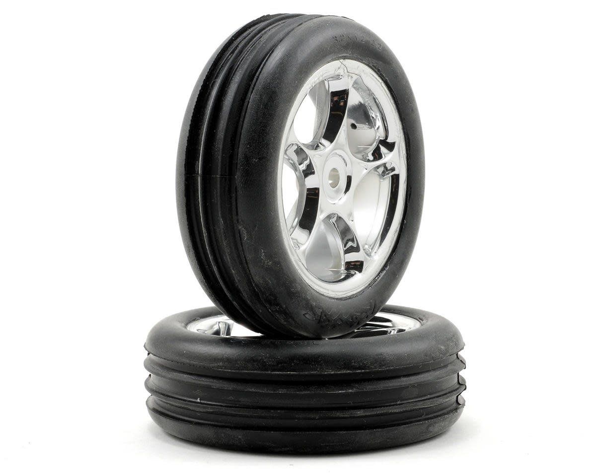 #2471R Traxxas Alias 2.2" Front Pre-Mounted Tires (2) (Bandit) (Chrome) (Standard)