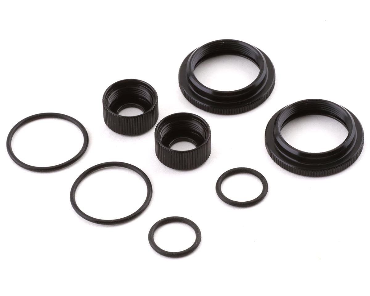 Team Associated 12mm Shock Collar &amp; Seal Retainer Set (Black) #91909