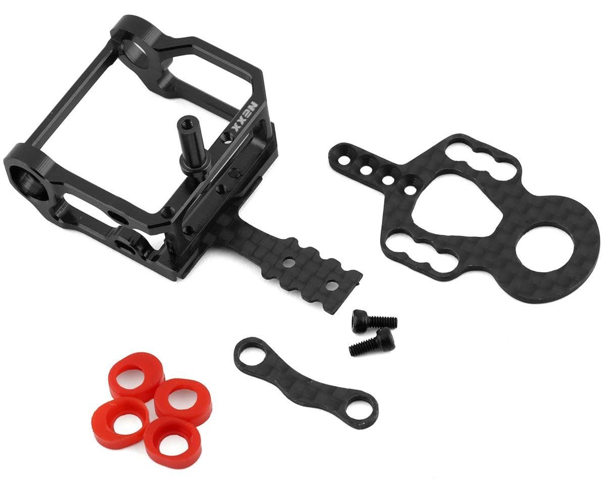 NEXX Racing Aluminum "Bracelet" LCG Round Motor Mount for 98-102mm (Black) #NX-262-BL