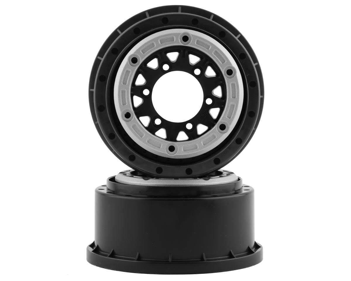 Pro-Line Raid Bead-Loc 2.2/3.0" Short Course Wheels (Silver/Black) (2) w/12mm &amp; 14mm Removable Hex #2811-03