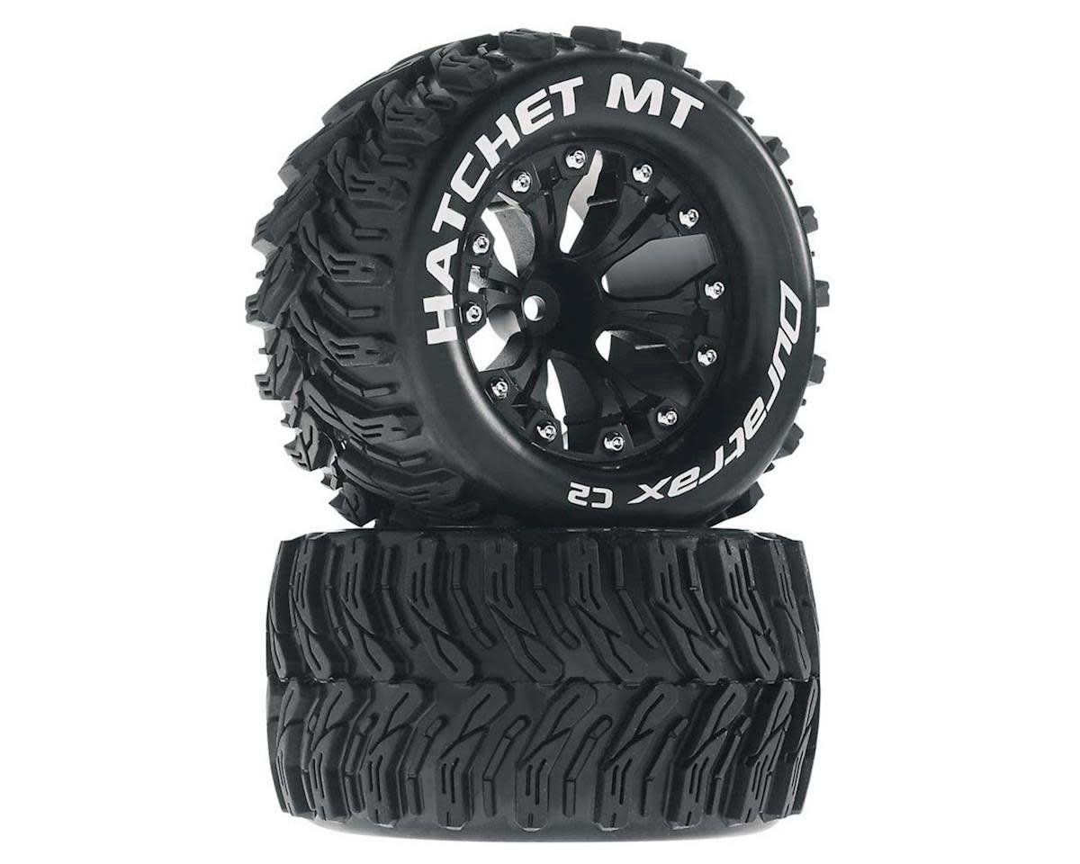 #DTXC3528  DuraTrax Hatchet MT 2.8" 2WD Front Mounted Truck Tires (Black) (2) (1/2 Offset)