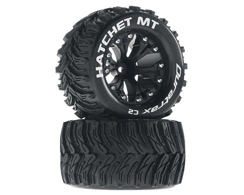 #DTXC3528  DuraTrax Hatchet MT 2.8" 2WD Front Mounted Truck Tires (Black) (2) (1/2 Offset)