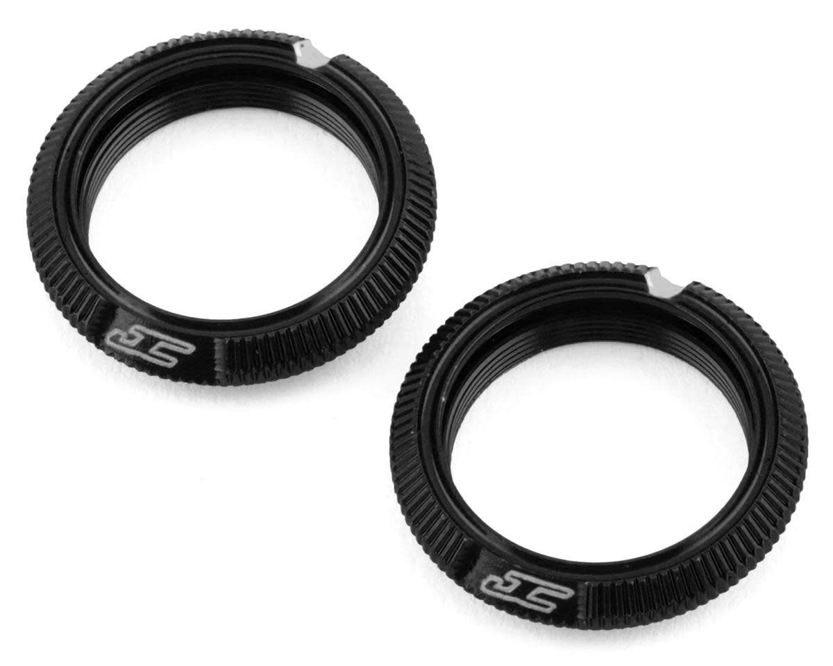 #2702-2 JConcepts Team Associated Fin Aluminum 13mm Shock Collars (Black) (2)