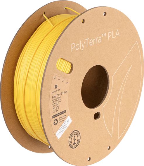 #PM70850  Polymaker PolyTerra™ PLA (Savannah Yellow HEX Code - ⌗F0BE02)