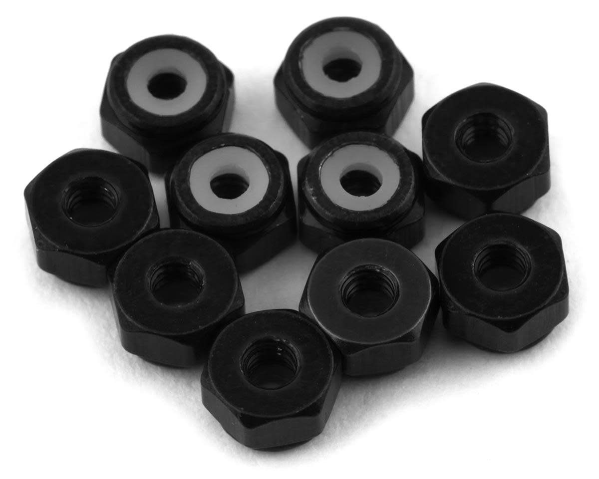#YA-0565BK Yeah Racing 2mm Aluminum Lock Nut (Black) (10)