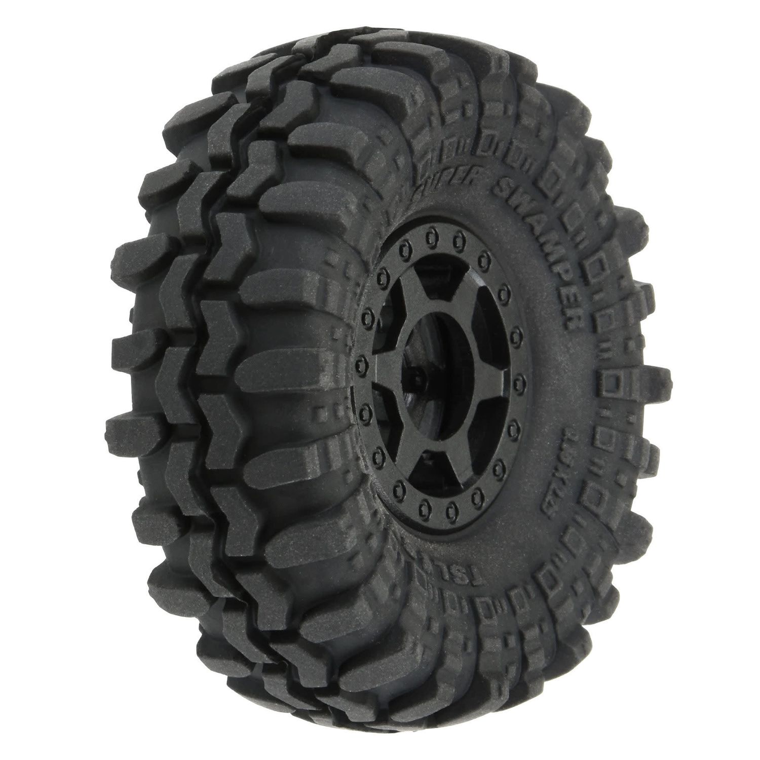 #10214-10 Pro-Line 1/24 Interco Super Swamper F/R 1.0" Tires MTD 7mm Black Holcomb (4)