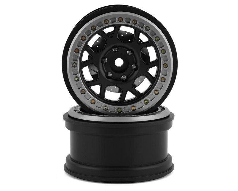 #SSD00555 SSD RC 2.9” Boxer Beadlock Wheels w/Brake Rotor (Black) (2)