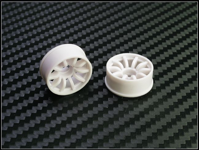 PN Racing Mini-Z 2WD Machine Cut 10-Spoke Front Wheel F1 White #210WF1