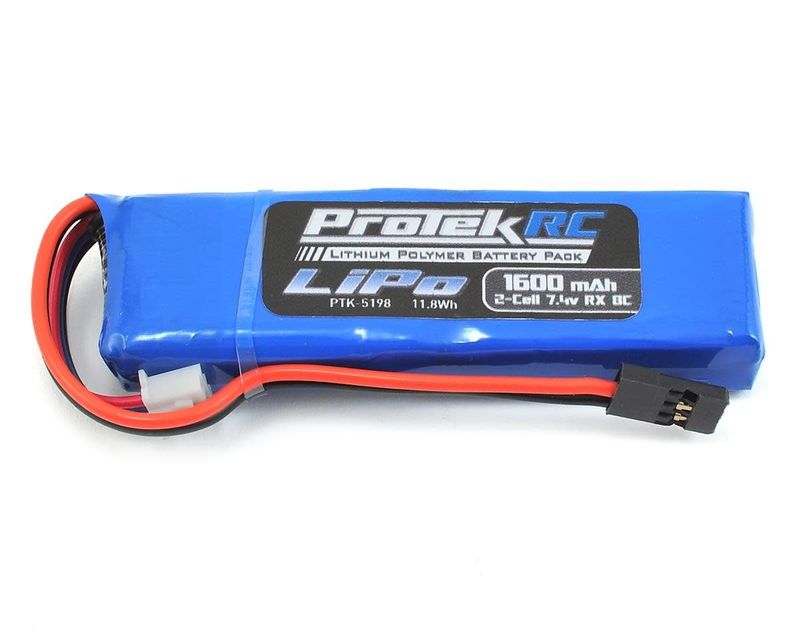 #PTK-5198 ProTek RC Lightweight LiPo Receiver Battery Pack (Mugen/AE/XRAY/8ight-X) (7.4V/1600mAh) (w/Balance Plug)