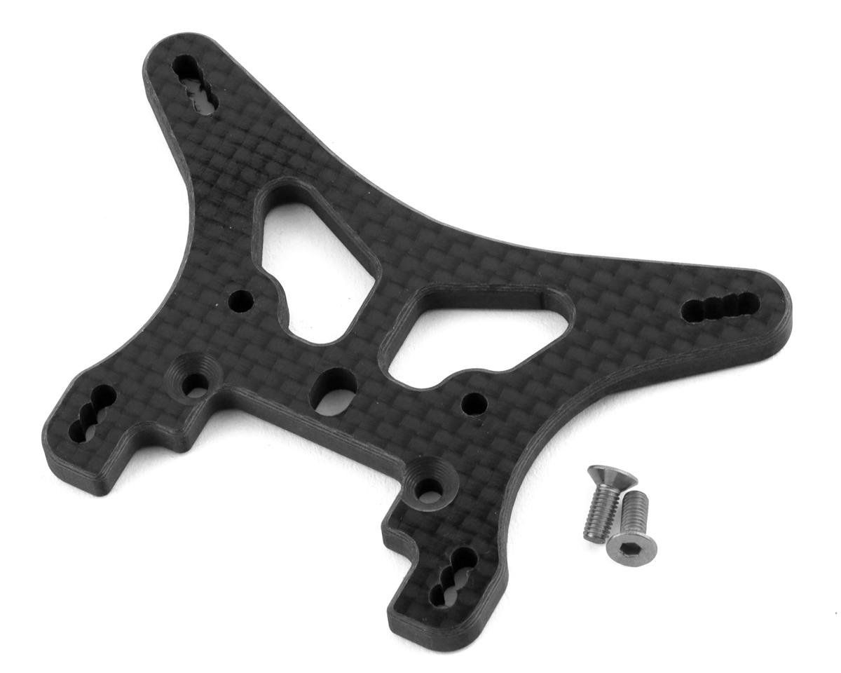#00224 Vision Racing TLR 22X-4 Carbon Fiber Rear Shock Tower (-2mm) w/Plus One Upper Camber Hole