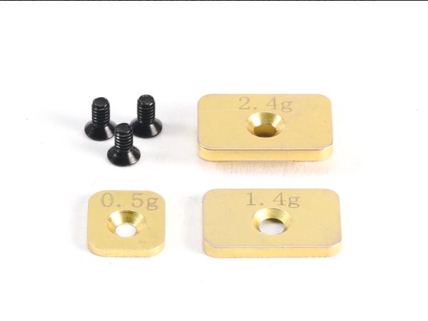 PN Racing Mini-Z Brass Weight Set for V2 Interchangeable Front Body Mount #BM002