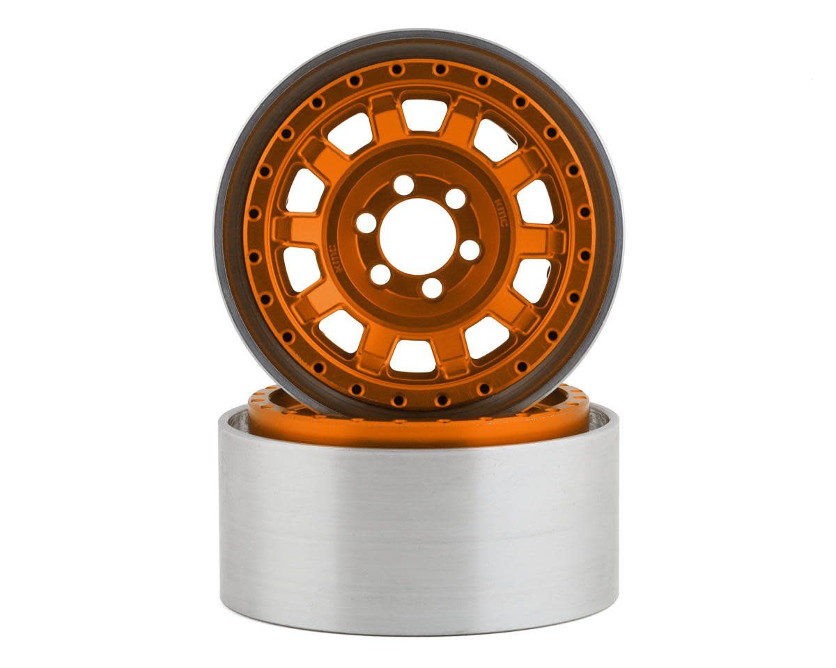 #VPS08706 Vanquish Products KMC KM236 Tank 2.2" Beadlock Crawler Wheels (Orange) (2)