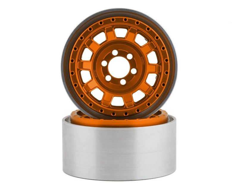 #VPS08706 Vanquish Products KMC KM236 Tank 2.2" Beadlock Crawler Wheels (Orange) (2)