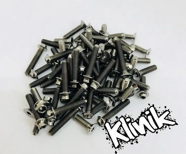 #KRC-22X4SCREW  Klinik RC TLR 22X-4 4WD Buggy Titanium Top Screw Set (76)