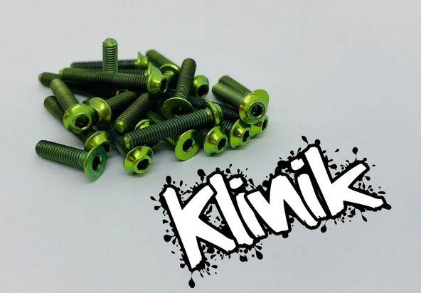 Klinik RC Low Profile M4 Large Flange Serrated Titanium Wheel Nuts (4) #KRC-LPNUTG