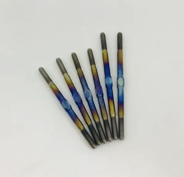 Klinik RC Team Associated B74.2/D Titanium Turnbuckle Set (7pcs) (Rainbow) #KRC-742TBR