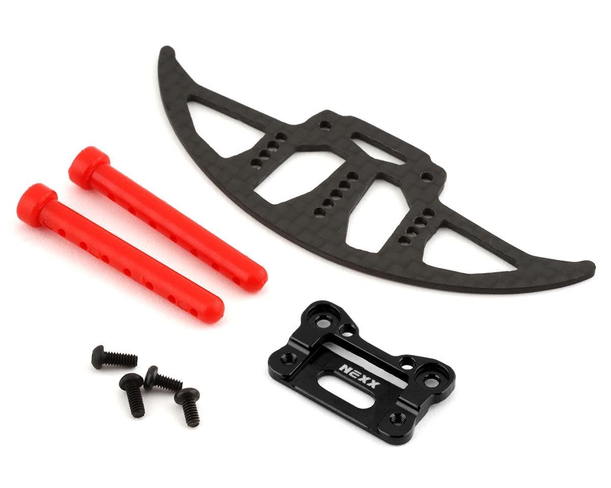 NEXX Racing Mini-Z Aluminum/Carbon Front GT Car Bumper (Black) #NX-209