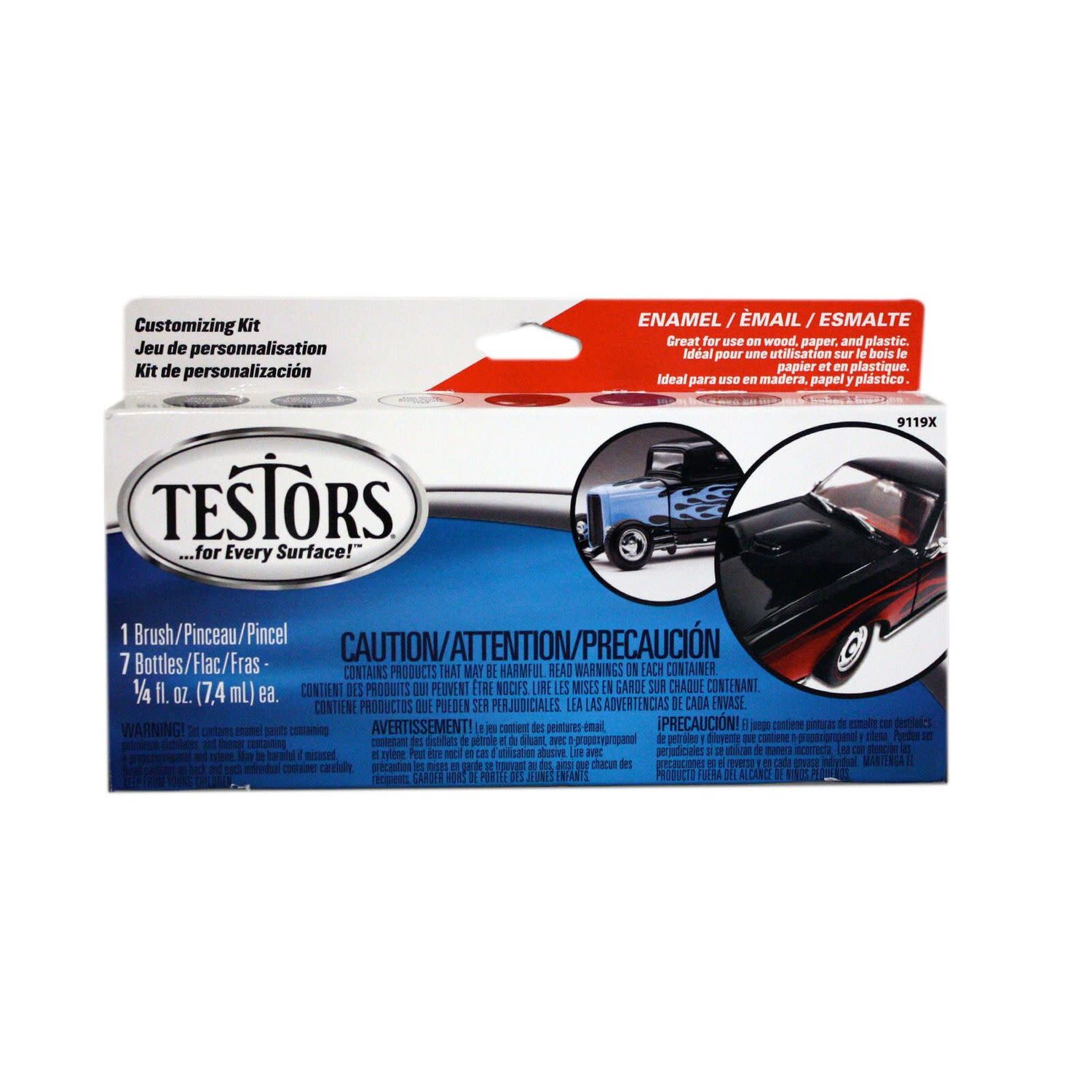 Testors Model Car Enamel Paint Kit (6 Colors) #9119X