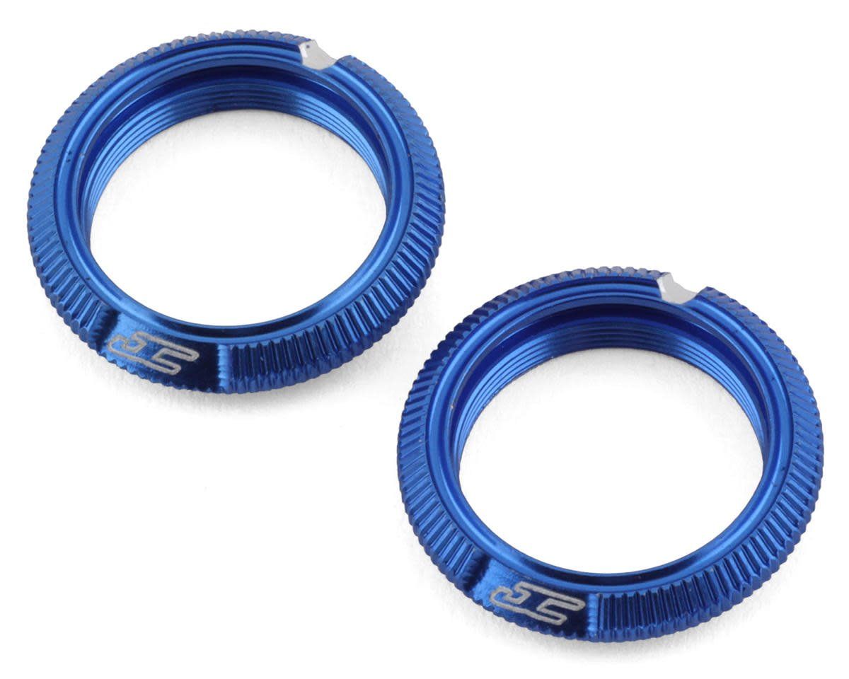 #2702-1 JConcepts Team Associated Fin Aluminum 13mm Shock Collars (Blue) (2)