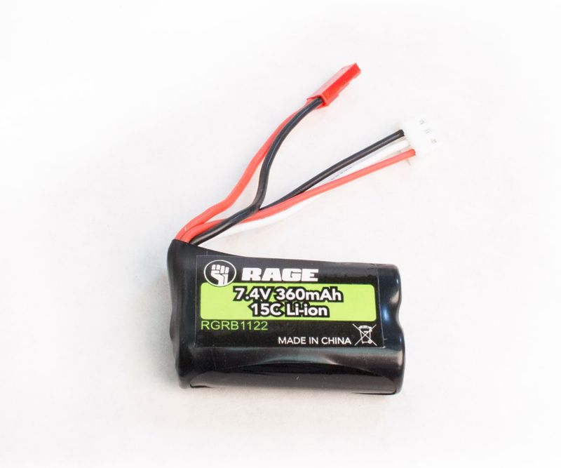 Rage RC 7.4v 360mAh Li-ion Battery #RGRB1122
