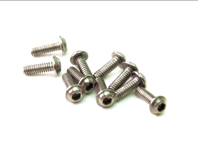 PN Racing M2x6 Titanium UFO Head Hex Machine Screw (10pcs) #700926