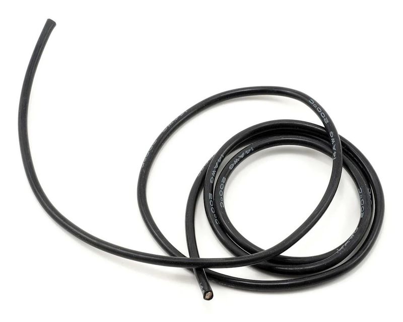 #PTK-5607 ProTek RC Silicone Hookup Wire (Black) (1 Meter) (14AWG)