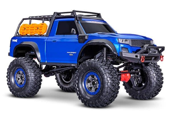 #82044-4-BLUE Traxxas TRX-4 Sport High Trail Edition 1/10 Scale Trail Rock Crawler (Blue) w/TQ 2.4GHz Radio