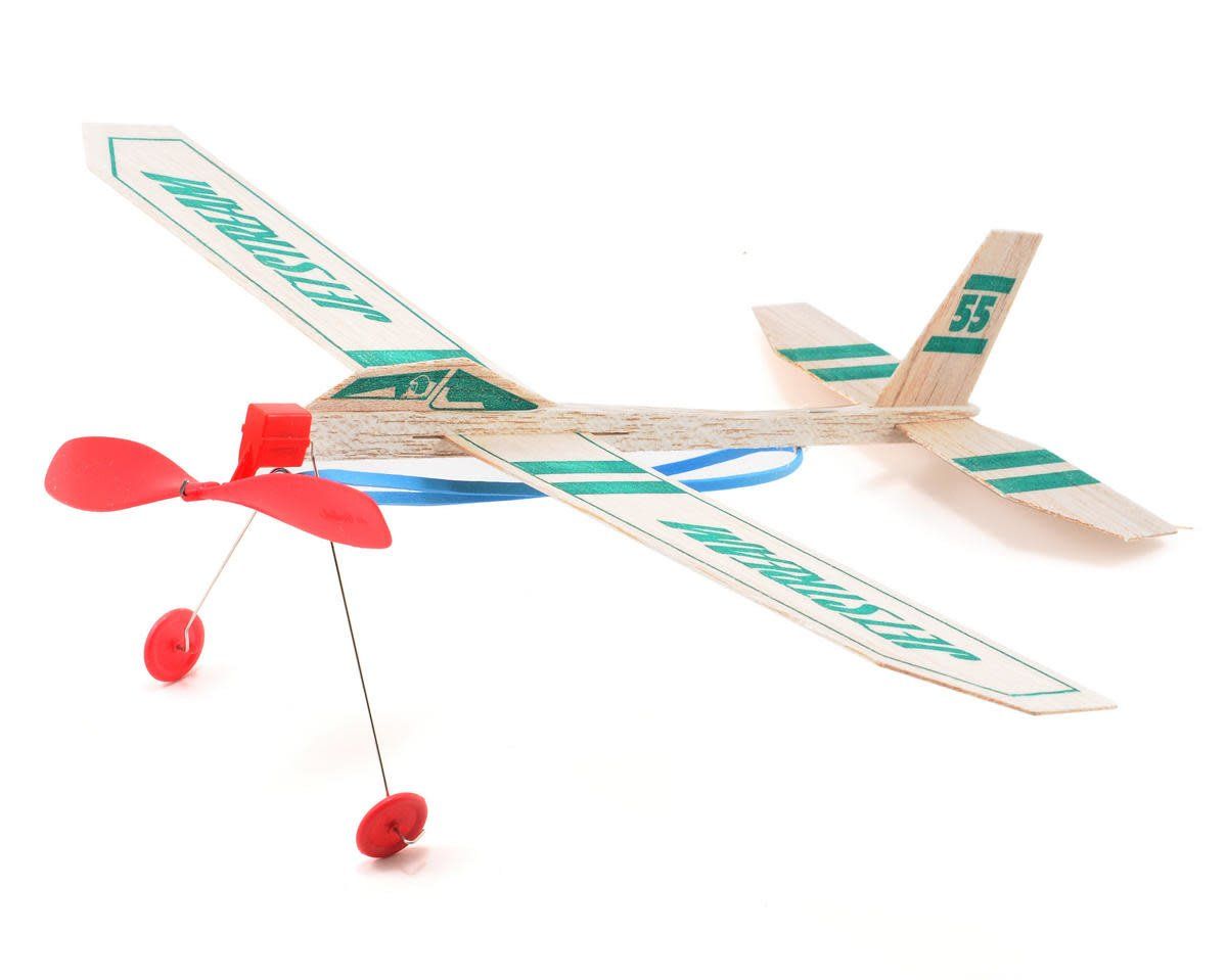 Guillow Rise Off Ground Jetstream Balsa Airplane Glider w/Wheels #GUI55