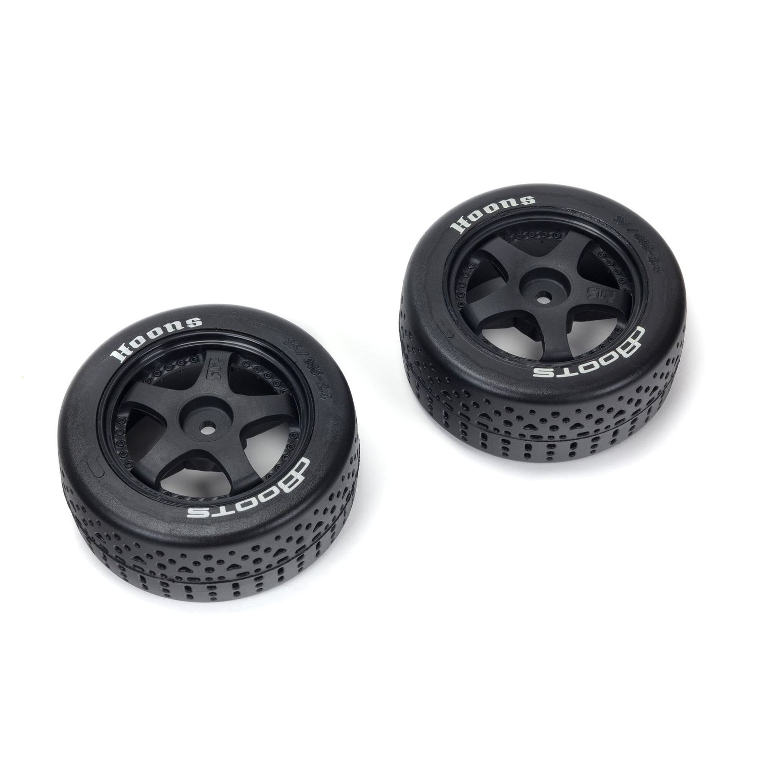 #ARA550095  Arrma DBoots Hoons 35/085 2.4 Belted 5-Spoke Pre-Mounted Tires (2) (White) w/14mm Hex
