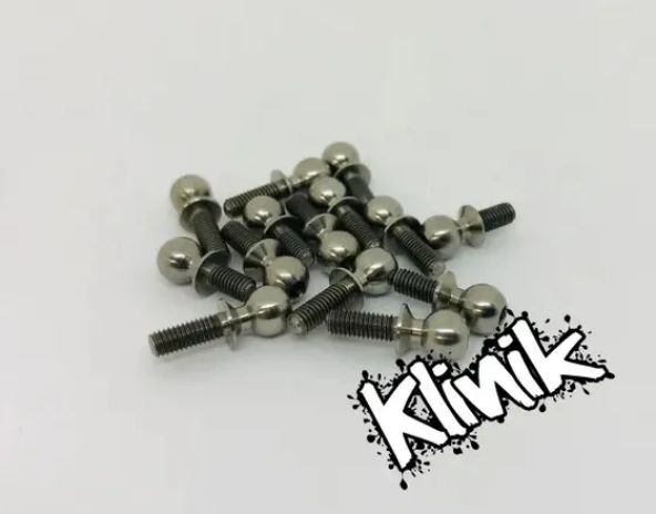 Klinik RC Associated B74.2 Buggy Titanium Ball Stud Set (14pcs) #KRC-B742BS