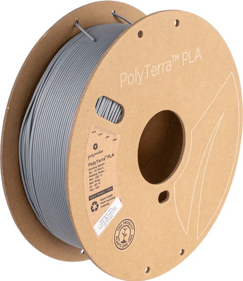 #PM70824  Polymaker PolyTerra™ PLA (1kg) (1.75mm, Fossil Grey)