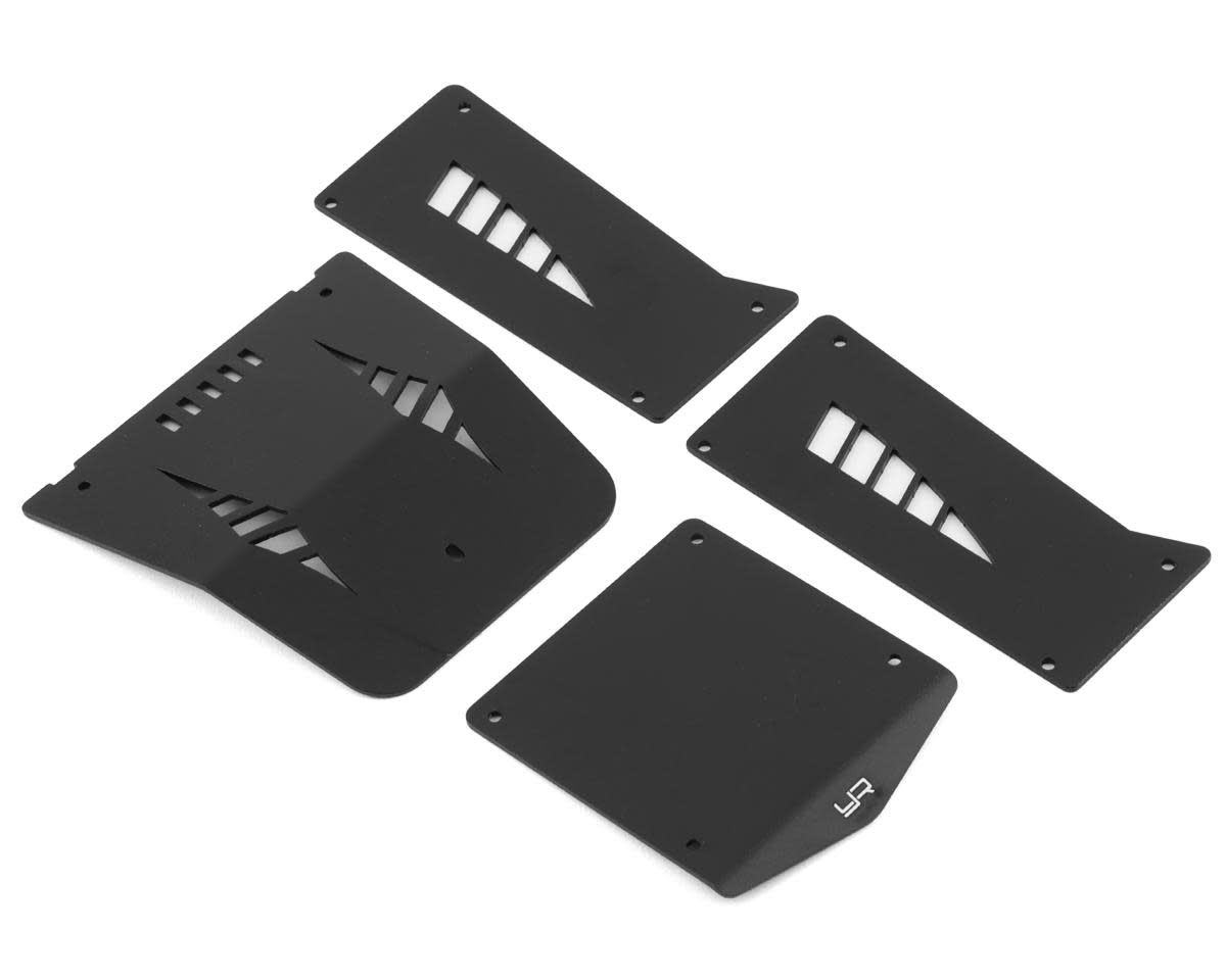 Yeah Racing UTB18 Capra Aluminum Cage Protector Panel Set (Black) #AXCP-020BK