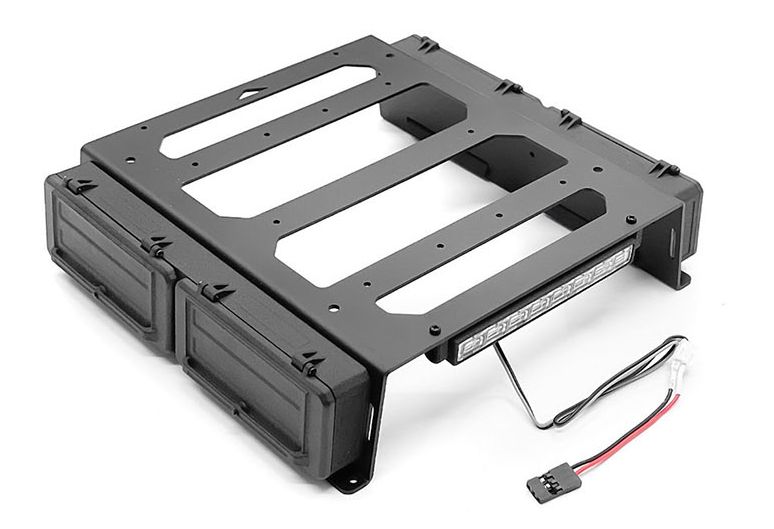 #VVV-C1389 RC4WD CChand Rear Bed Rack And Tool Box W/ Light Bar for Vanquish VS4-10 Phoenix