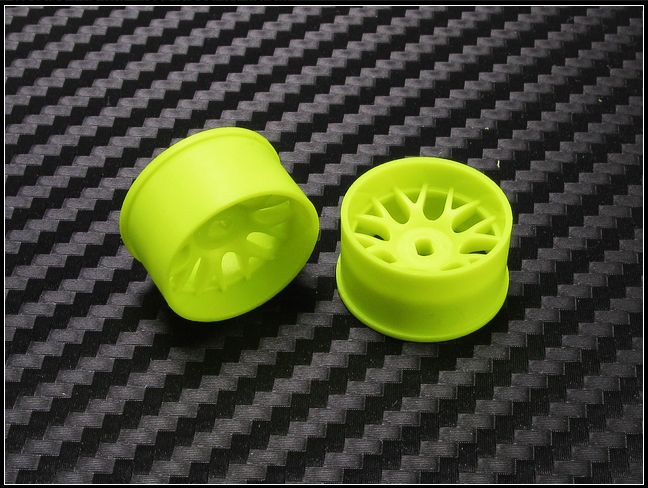 PN Racing Mini-Z AWD Machine Cut BBS Rear Wheel R1 Yellow #488YR1