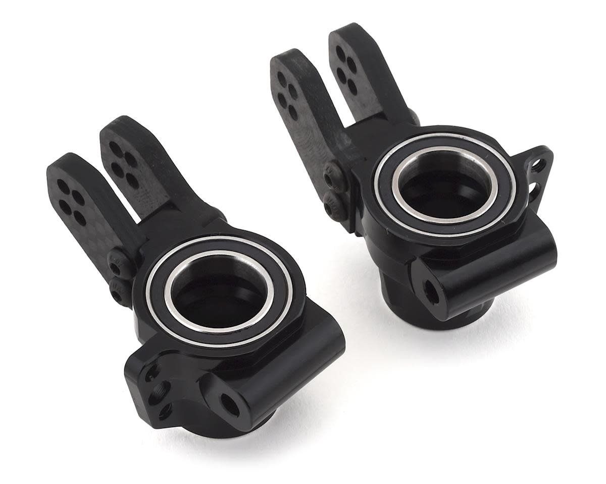 #AON22M01 Hot Racing Kraton/Outcast Aluminum "HD Bearings" Rear Axle Carriers (Black) (2)