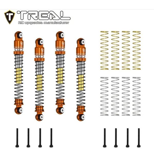 #X003SX05HF TREAL AX24 Aluminum Threaded Shocks (53mm) (Orange)